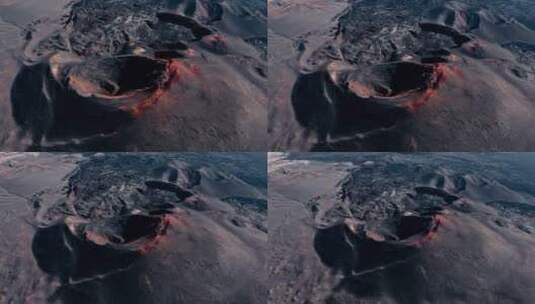 俄罗斯火山口特写高清在线视频素材下载