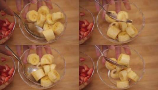 各种水果炸水果汁榨汁机高清在线视频素材下载