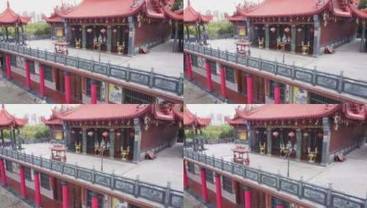航拍福建梧锌重新社寺庙4K实拍视频高清在线视频素材下载