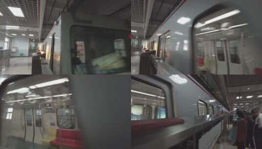北京地铁通州八通线轨道交通4K实拍高清在线视频素材下载