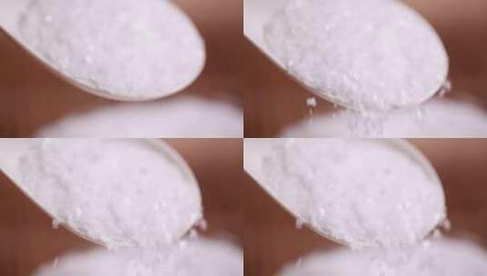 绵白糖一勺白糖高清在线视频素材下载