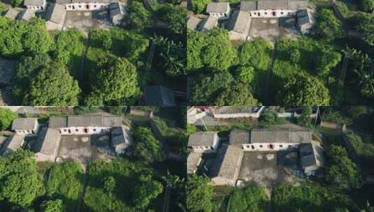 航拍广西南方农村老房子高清在线视频素材下载