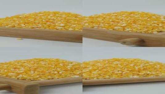 五谷杂粮玉米渣子4k视频粗粮食材高清在线视频素材下载