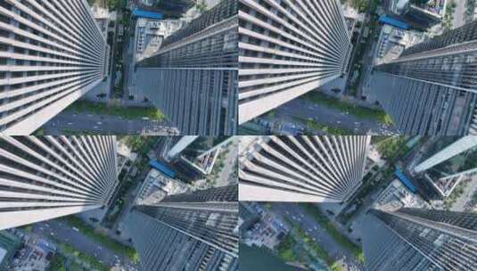 武汉中银大厦，正扣旋转上升镜头高清在线视频素材下载
