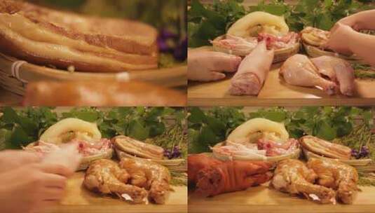 【镜头合集】酱肉卤肉炖肉酱货高清在线视频素材下载