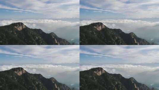 中国山东泰安泰山山顶风景风景区云海高清在线视频素材下载