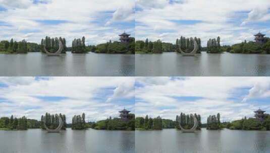 湖南衡阳南湖公园自然风光4k选编合集高清在线视频素材下载