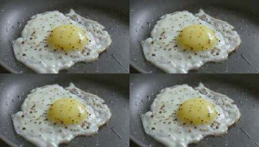 早餐煎鸡蛋高清在线视频素材下载