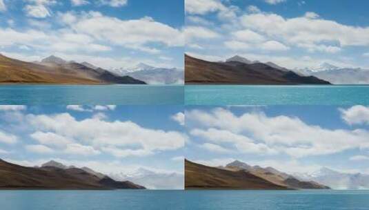 西藏圣湖羊卓雍措特写延时高清在线视频素材下载
