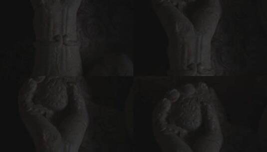 杭州西湖景区烟霞洞塑像高清在线视频素材下载