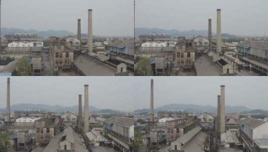 广州紫泥堂废墟4K航拍高清在线视频素材下载