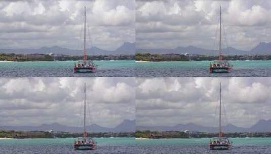 海上的帆船游艇度假高清在线视频素材下载