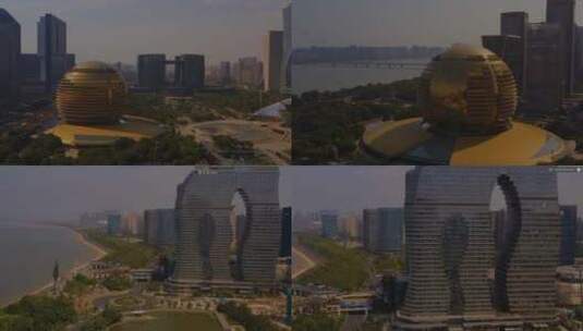 杭州新区钱塘新区城市发展宣传片都市未来高清在线视频素材下载