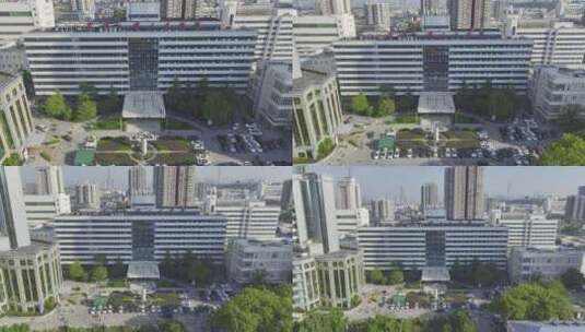 武汉大学人民医院后拉上摇镜头高清在线视频素材下载