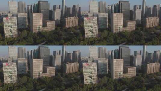 浙江交通集团大楼航拍高清在线视频素材下载