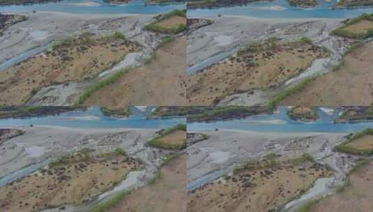 航拍秋天的林芝雅尼河谷湿地高清在线视频素材下载