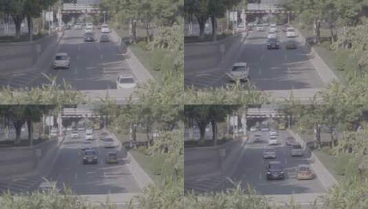街头   车流 人流  十字路口   城市街头高清在线视频素材下载