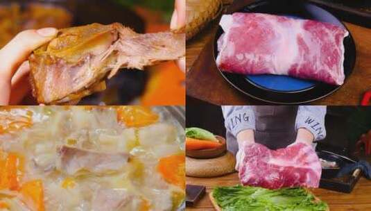 羊肉菜品高清在线视频素材下载