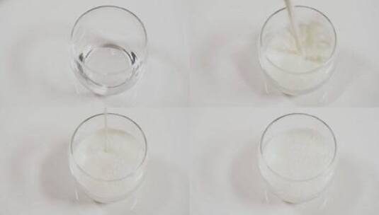 倒牛奶牛奶慢镜头升格画面白色液体白色油漆高清在线视频素材下载