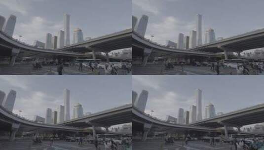 北京国贸城市通勤 白领下班高清在线视频素材下载