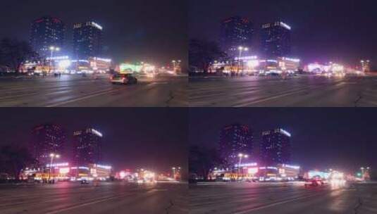 城市夜晚车流延时高清在线视频素材下载