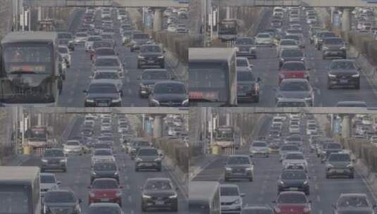 城市车流空镜高清在线视频素材下载