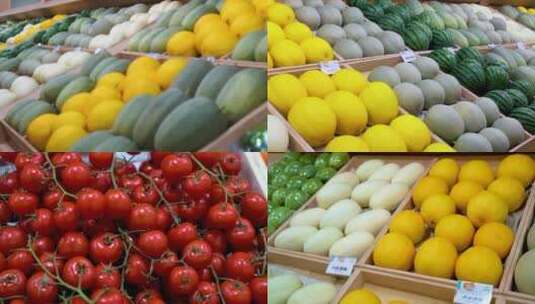 超市水果货架水果销售高清在线视频素材下载
