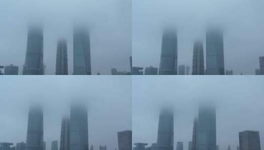 上海陆家嘴中心高耸入云高清在线视频素材下载