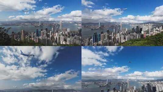 香港飞机高清在线视频素材下载