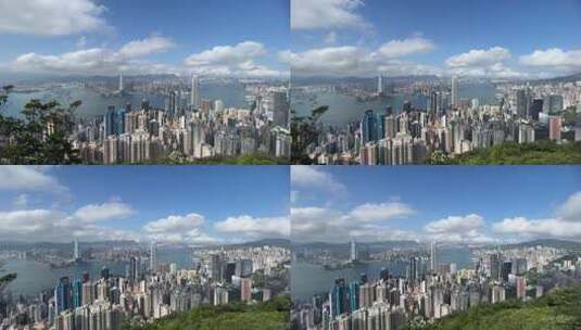香港卢吉道蓝天白云素材高清在线视频素材下载