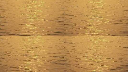 金色波光粼粼的水面江面湖面高清在线视频素材下载