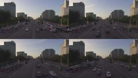 北京朝阳门南大街延时高清在线视频素材下载