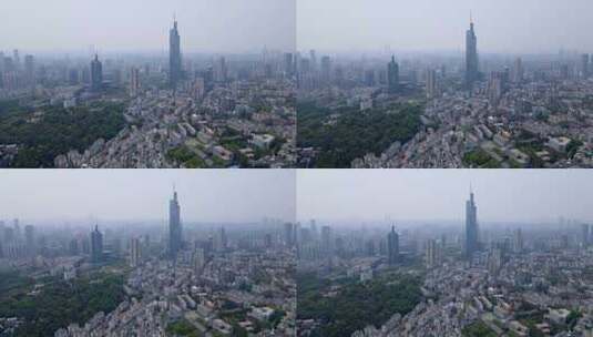 4k 航拍南京城市风貌特写高清在线视频素材下载