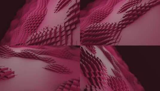3D律动 科技感 粉色高清在线视频素材下载