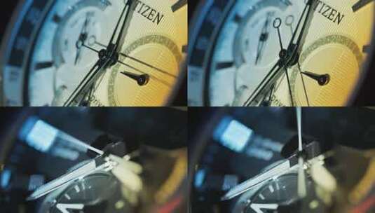 机械手表时钟指针时间流逝实拍高清在线视频素材下载
