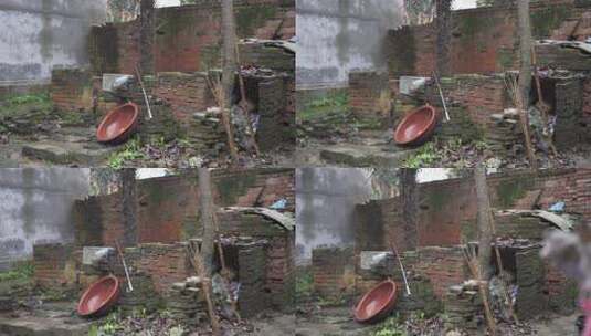 农村老家破旧的老房子高清在线视频素材下载