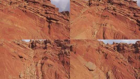 红色沉积岩高清在线视频素材下载