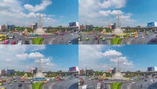 泰国曼谷的4K城市地标延时拍摄高清在线视频素材下载