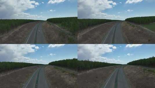 大兴安岭林区高速公路视频素材高清在线视频素材下载