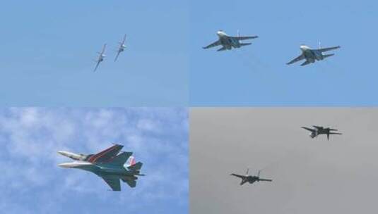 稳定：兰卡威俄罗斯勇士苏-35战机飞行表演高清在线视频素材下载