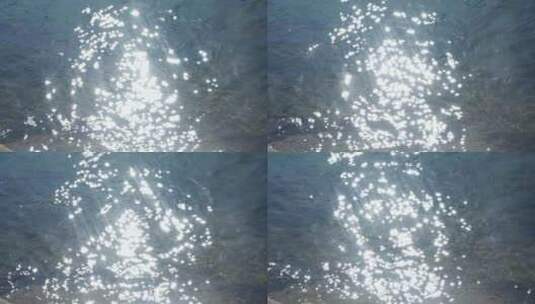 璀璨梦幻的波光粼粼的水面慢镜头高清在线视频素材下载