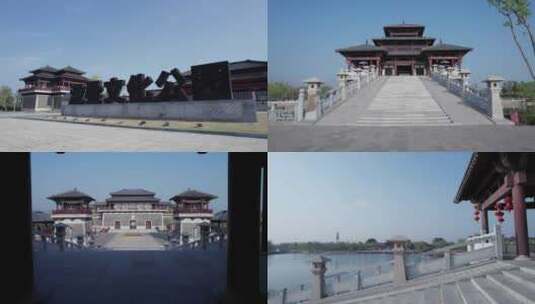 商丘汉梁文化公园航拍合集高清在线视频素材下载