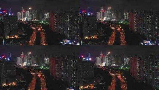 深圳夜景车流深南大道车流交通高清在线视频素材下载