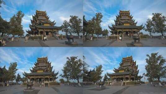 重庆鸿恩寺古建筑实拍高清在线视频素材下载
