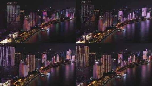 广州都市夜景航拍高清在线视频素材下载