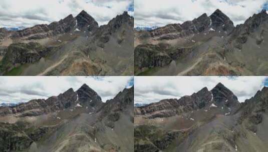 航拍四川阿坝小金大哇梁子火焰峰雪山风光高清在线视频素材下载