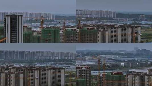 四川天府新区城市建设高楼大厦高清在线视频素材下载