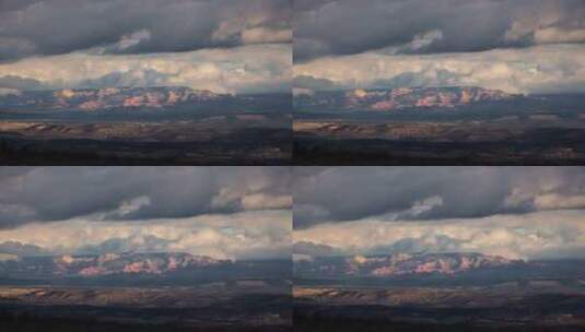延时拍摄云层与岩石高清在线视频素材下载