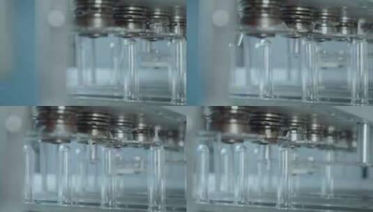 医疗药瓶生产机械化制造高清在线视频素材下载