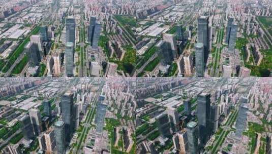 西安城市建筑高新区建筑群高清在线视频素材下载